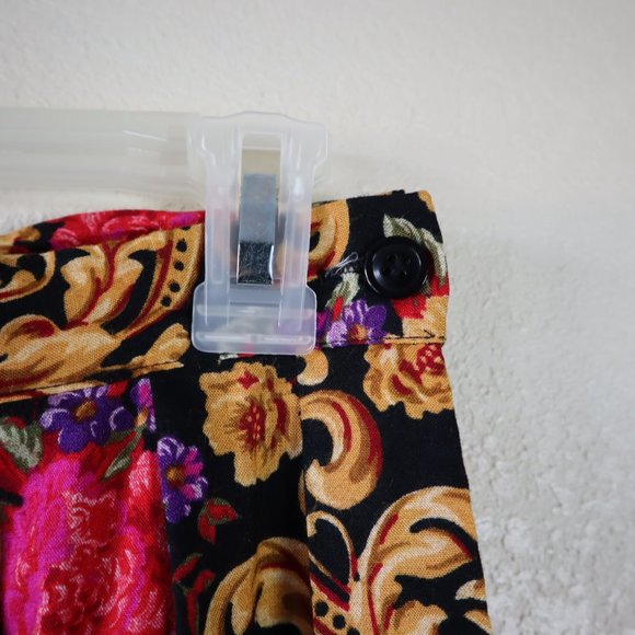 80's Herman Geist Pleated Romantic Floral Skirt - Picture 5 of 9